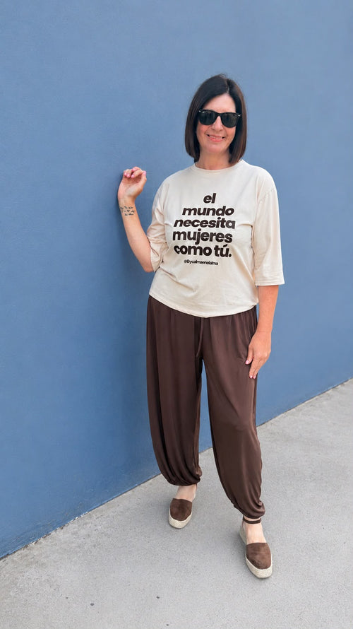 Camiseta manga francesa El mundo necesita más mujeres como tú