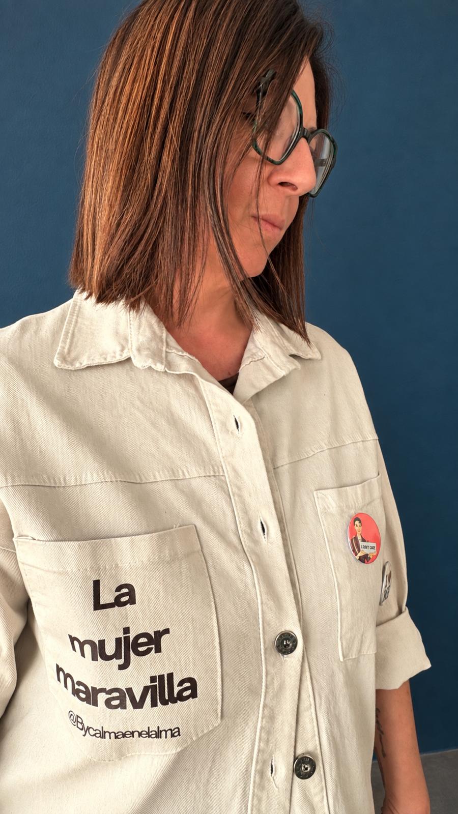 Sobrecamisa La Mujer Maravilla beige, talla única